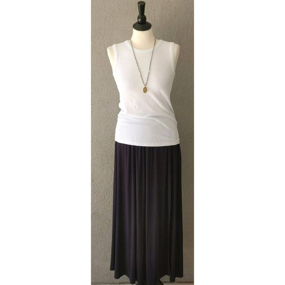 Boden Dresses & Skirts - Boden Navy Jersey Pull On Maxi Skirt Wrap Style Size 16/18R